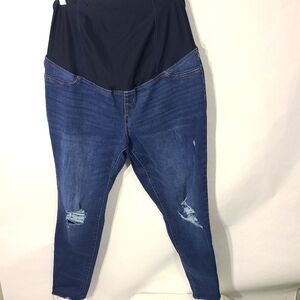 Ingrid and Isabel Women's Size 12 Maternity Med Blue Wash‎ Jeans Jegging Pants